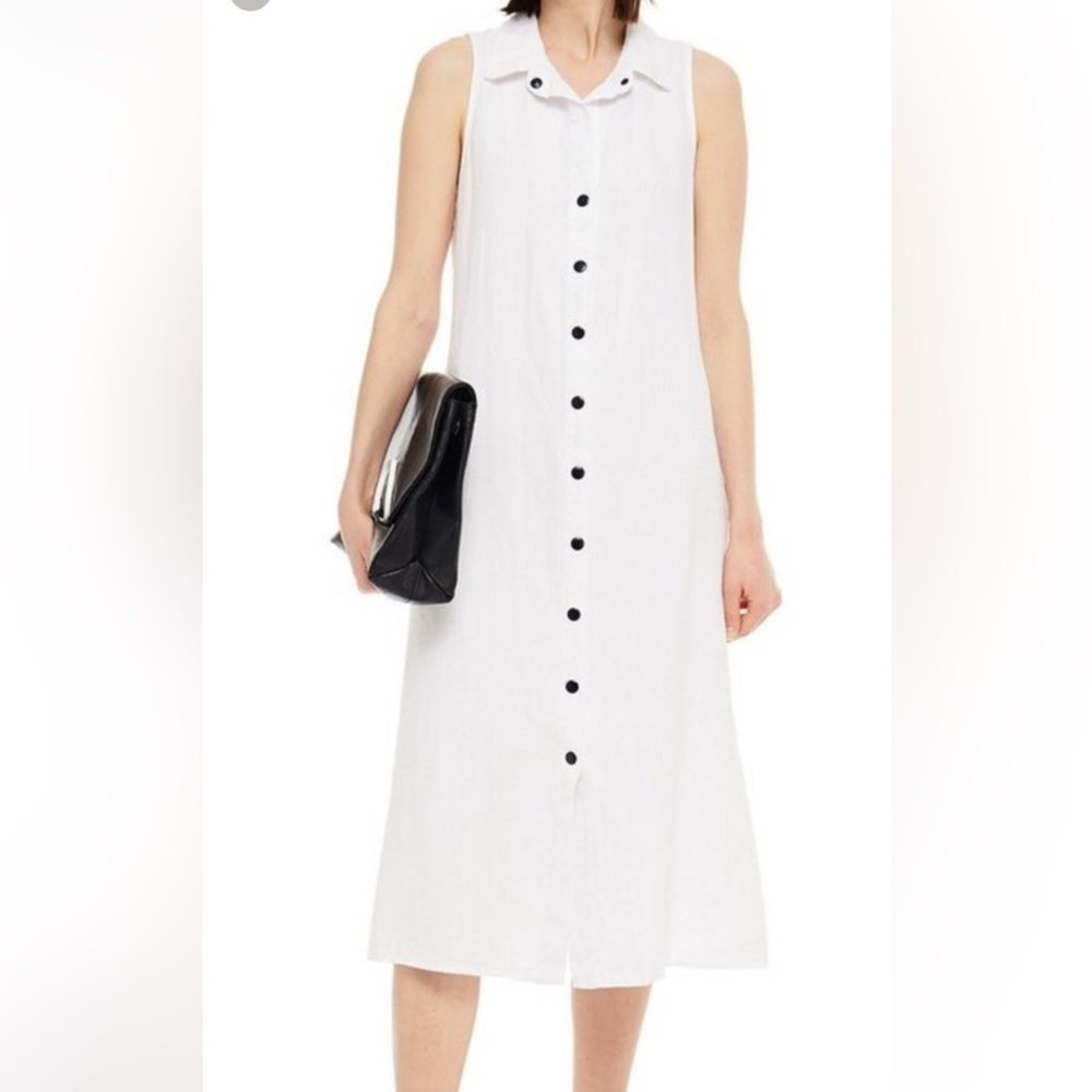 Enza Costa BNWOT hemp button down dress